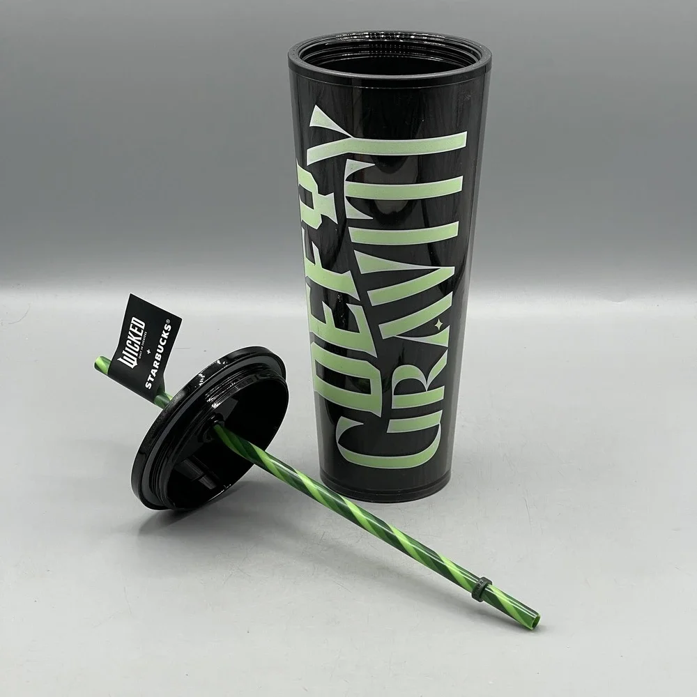 Starbucks Wicked Tumbler 24oz Defy Gravity Elphaba Glow In Dark - Picture 2 of 9